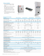 Load image into Gallery viewer, Page 2 of datasheet for ABB 3000W Inverter PVI-3.0-OUTD-S-US-A