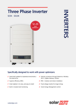 Load image into Gallery viewer, Page 1 of datasheet for SolarEdge 10,000W 3-Phase Inverter, SE10K-USR048NNU4