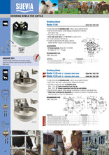 Load image into Gallery viewer, Spec Sheet for Suevia Water Bowl for Dairy and Beef Cattle, Model # 1100