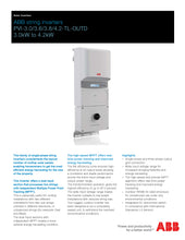 Load image into Gallery viewer, Page 1 of datasheet for ABB 3000W Inverter PVI-3.0-OUTD-S-US-A
