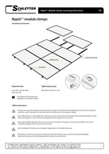 Load image into Gallery viewer, Page 1 of mounting instruction for Schletter MID Clamp, Rapid2+, 40-50 mm
